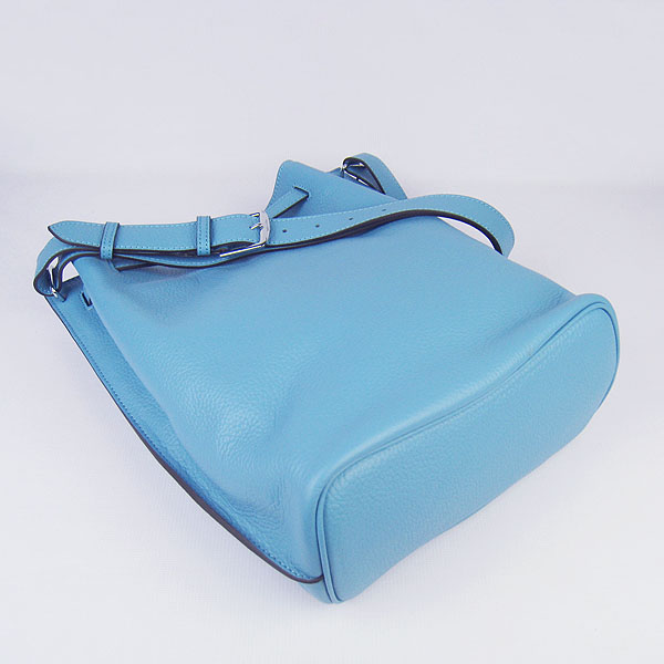 Replica Hermes Jypsiere 34 Togo Leather Messenger Bag Light Blue H2804 - 1:1 Copy